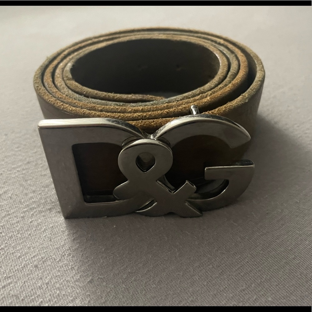 Mens Dolce & Gabbana Brown Leather Belt